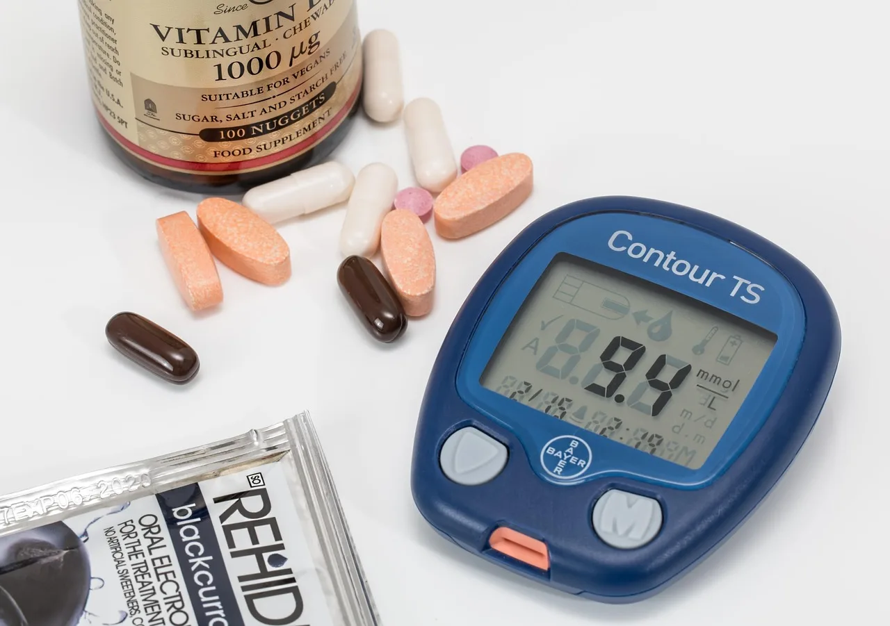 hands holding glucose supplement bottle at home