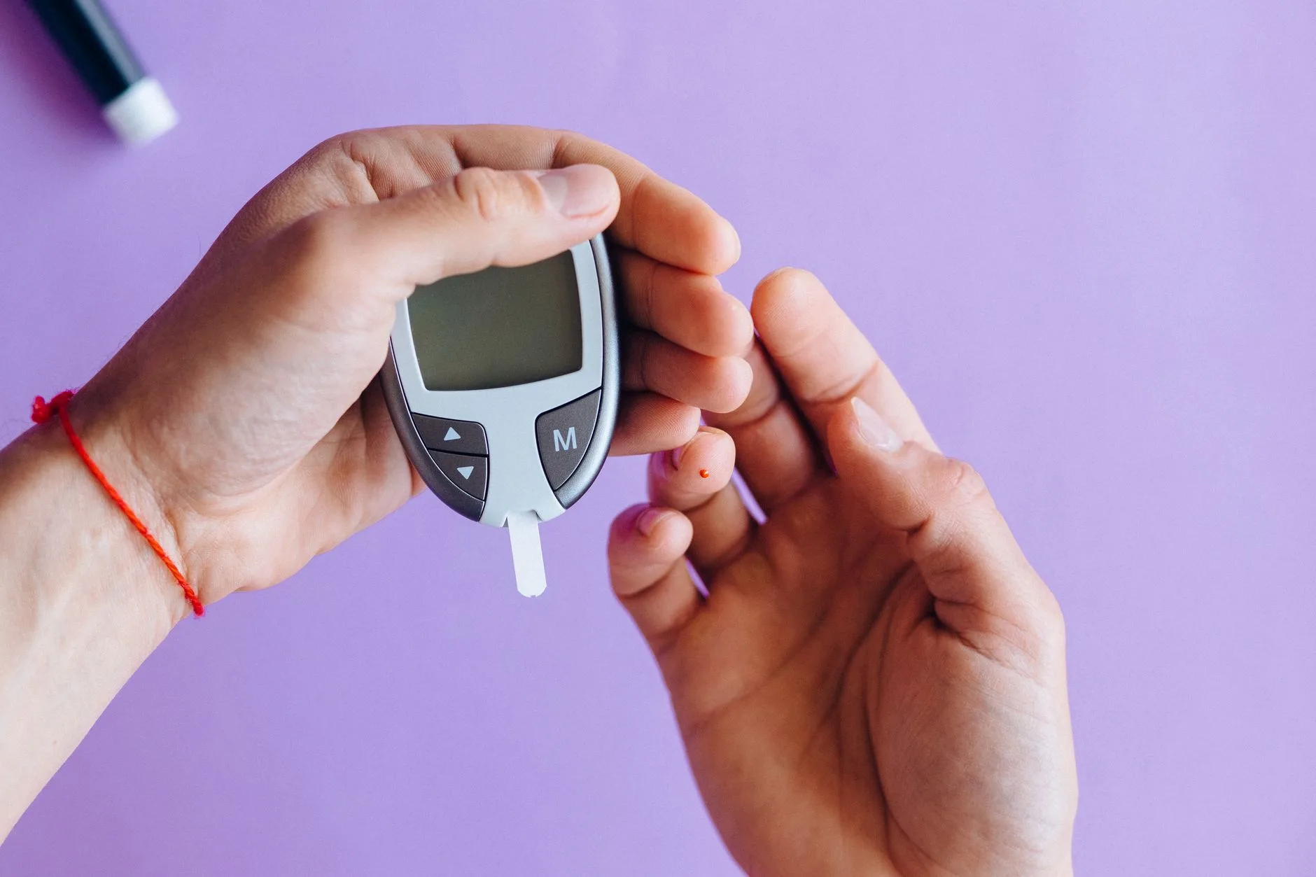 continuous glucose monitor sensor on upper arm