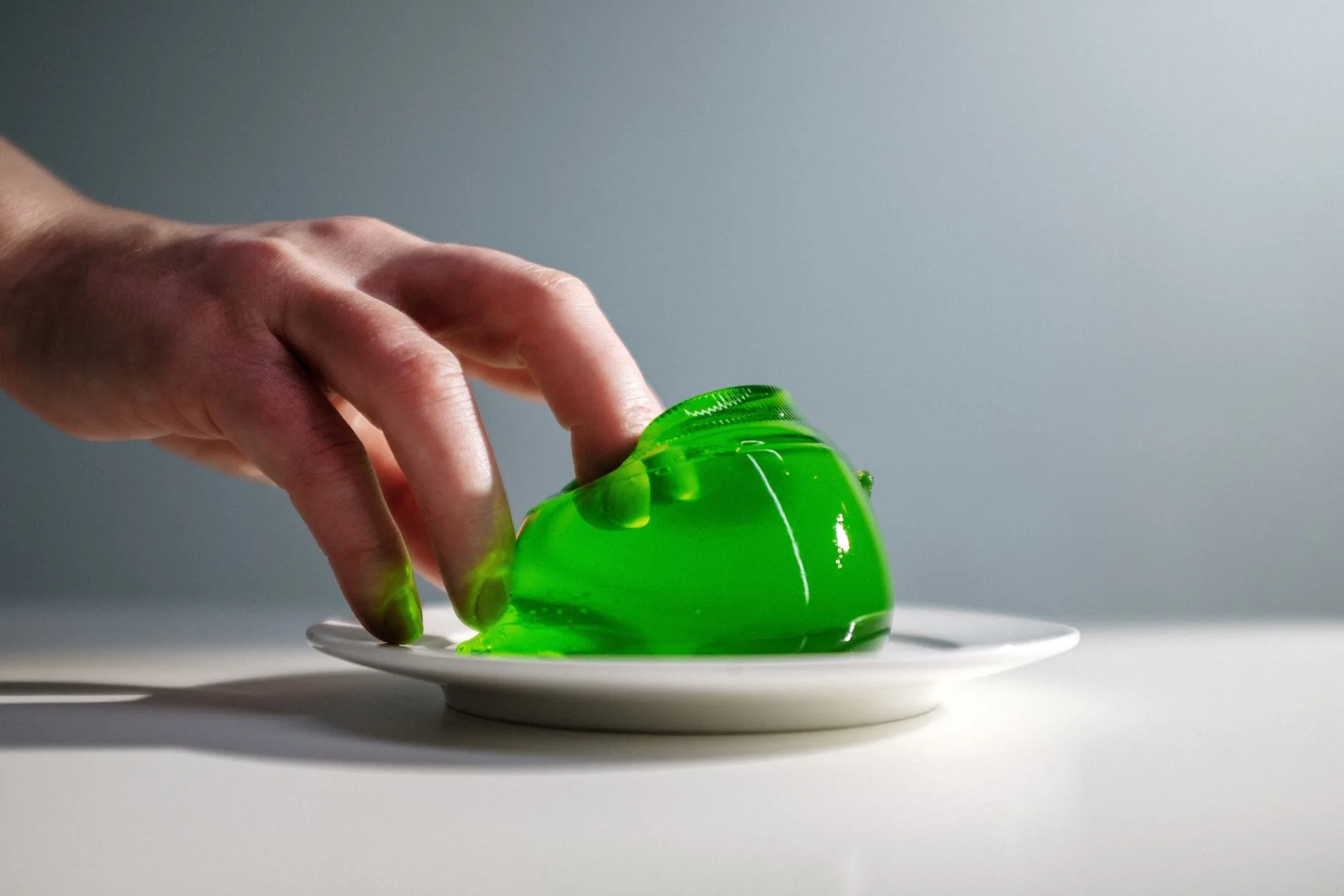 unflavored gelatin dissolved in glass of warm water