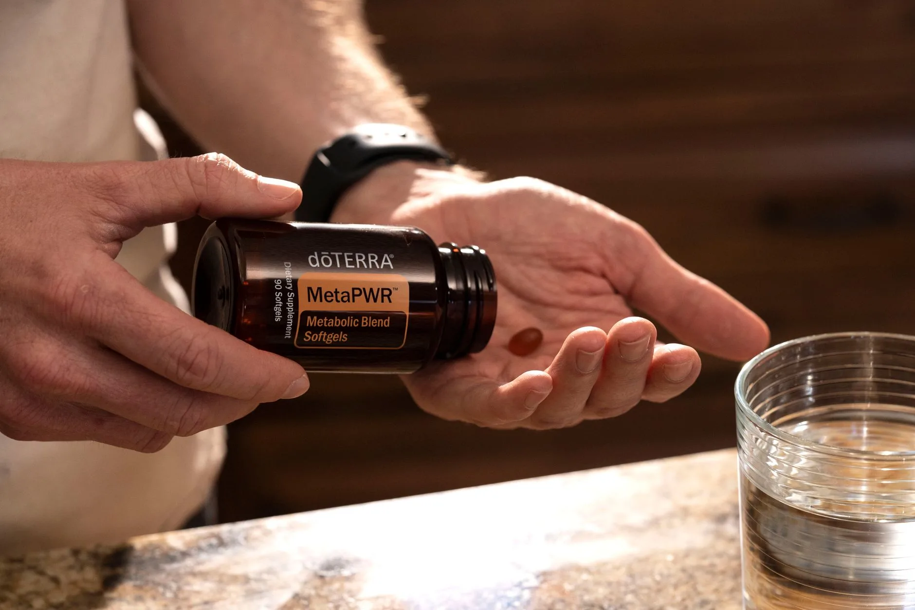 best dietary supplements for energy and metabolism — energy and metabolism supplement capsules on wooden table