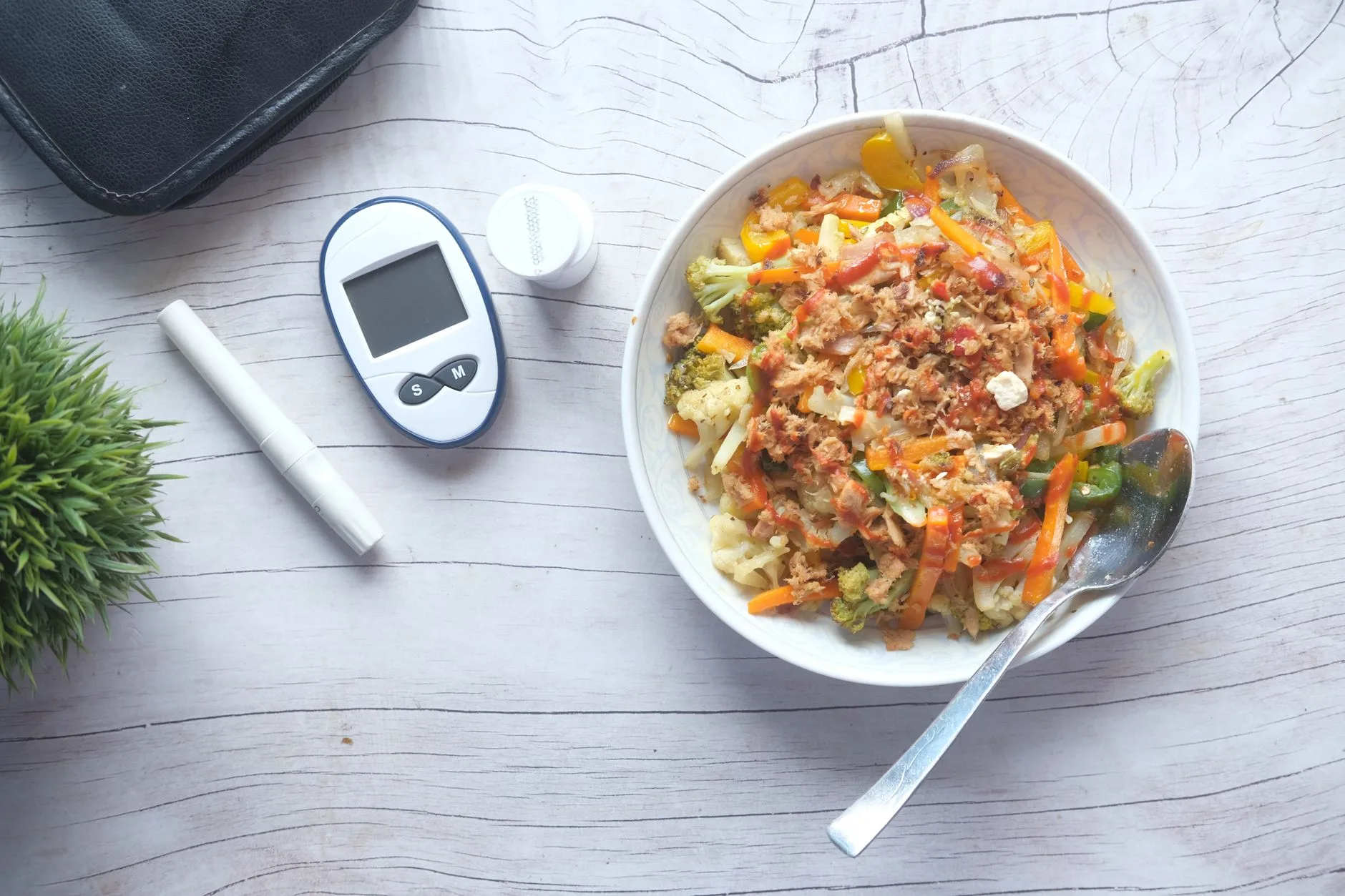 start diabetes reversal immediately — balanced low carb meal plate vegetables protein for diabetes reversal