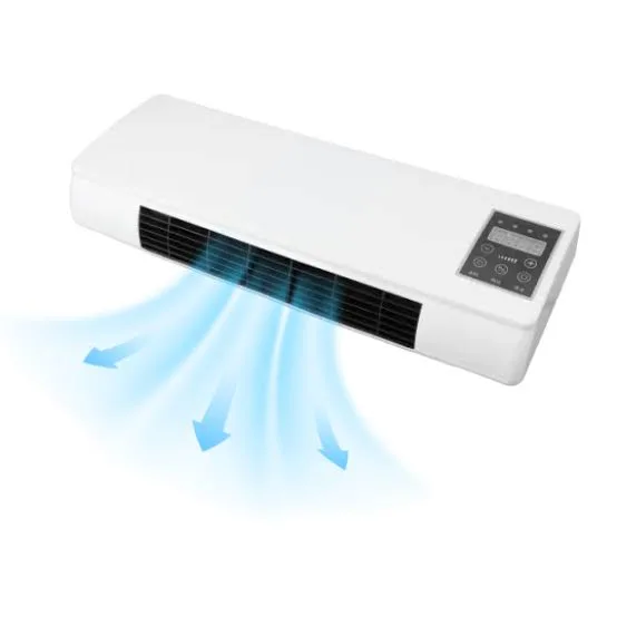 portable fan with heating function in a bedroom for quiet small room climate control
